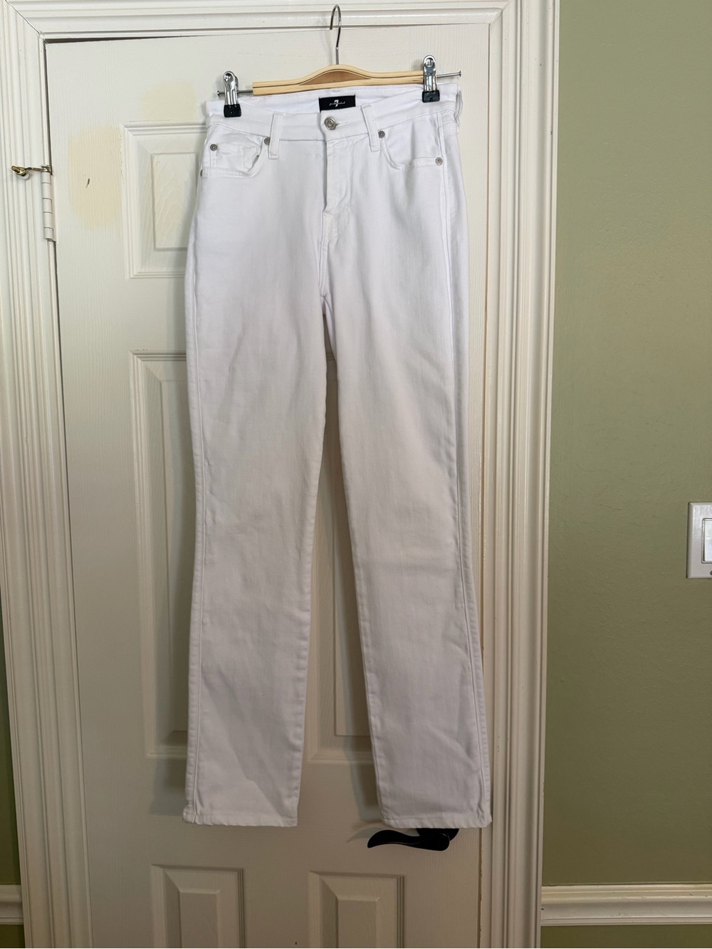 7 for all mankind White Straight-Leg Women’s Jeans